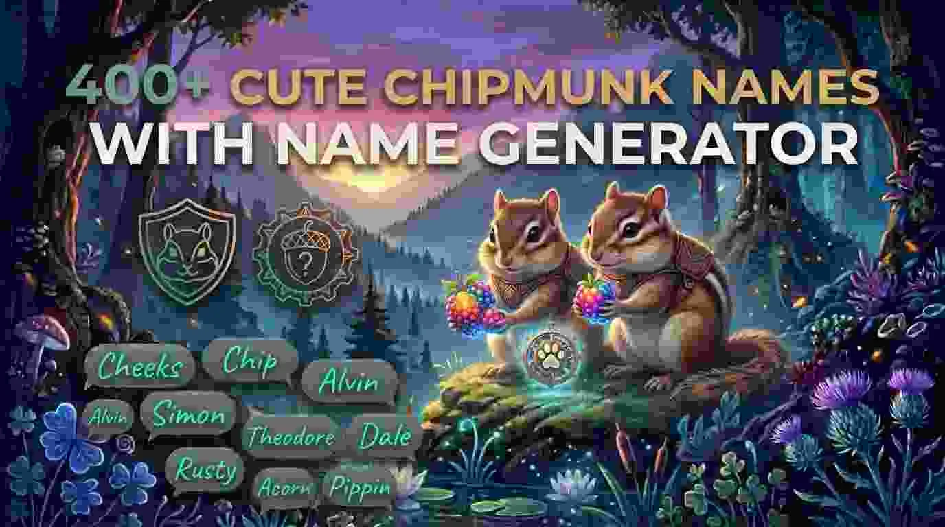Cute Chipmunk Names With Name Generator