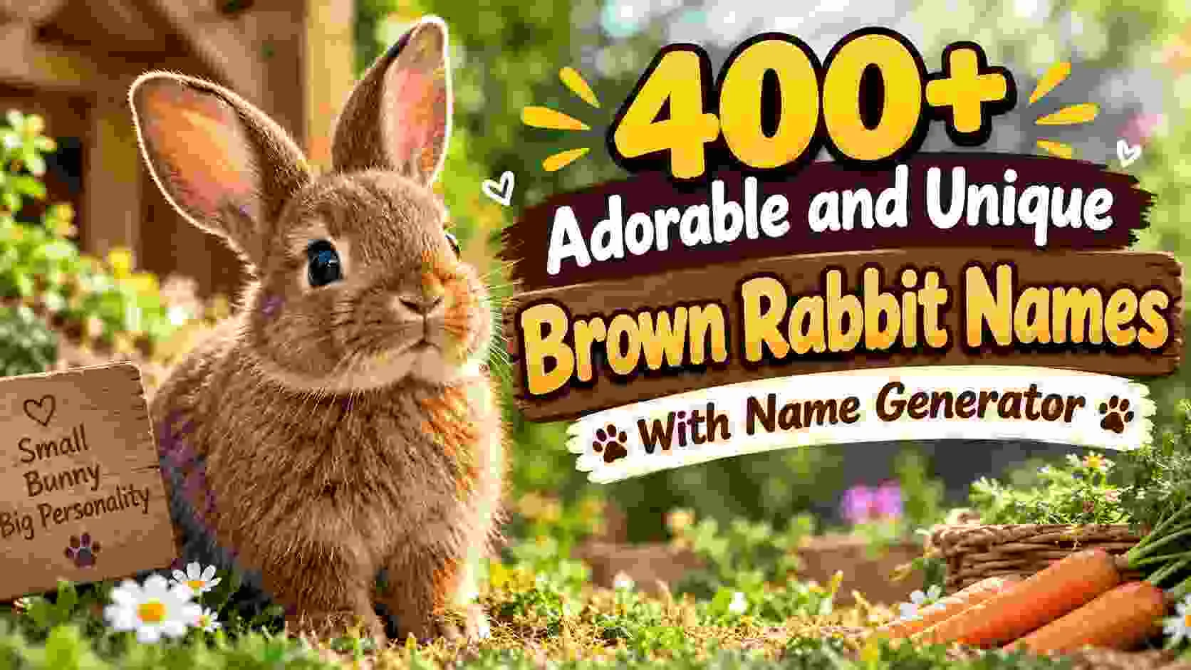 Adorable and Unique Brown Rabbit Names With Name Generator