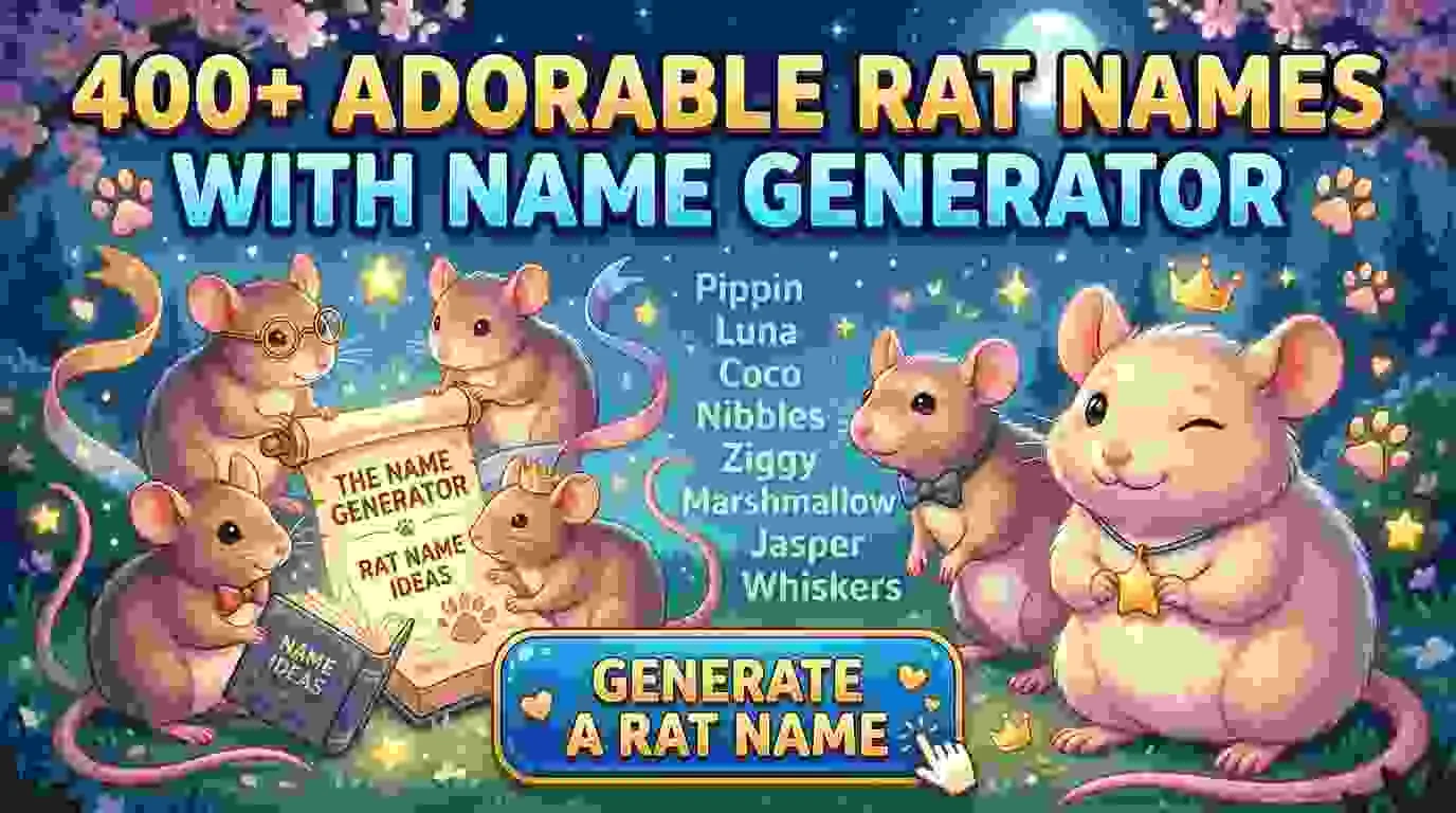 Adorable Rat Names With Name Generator