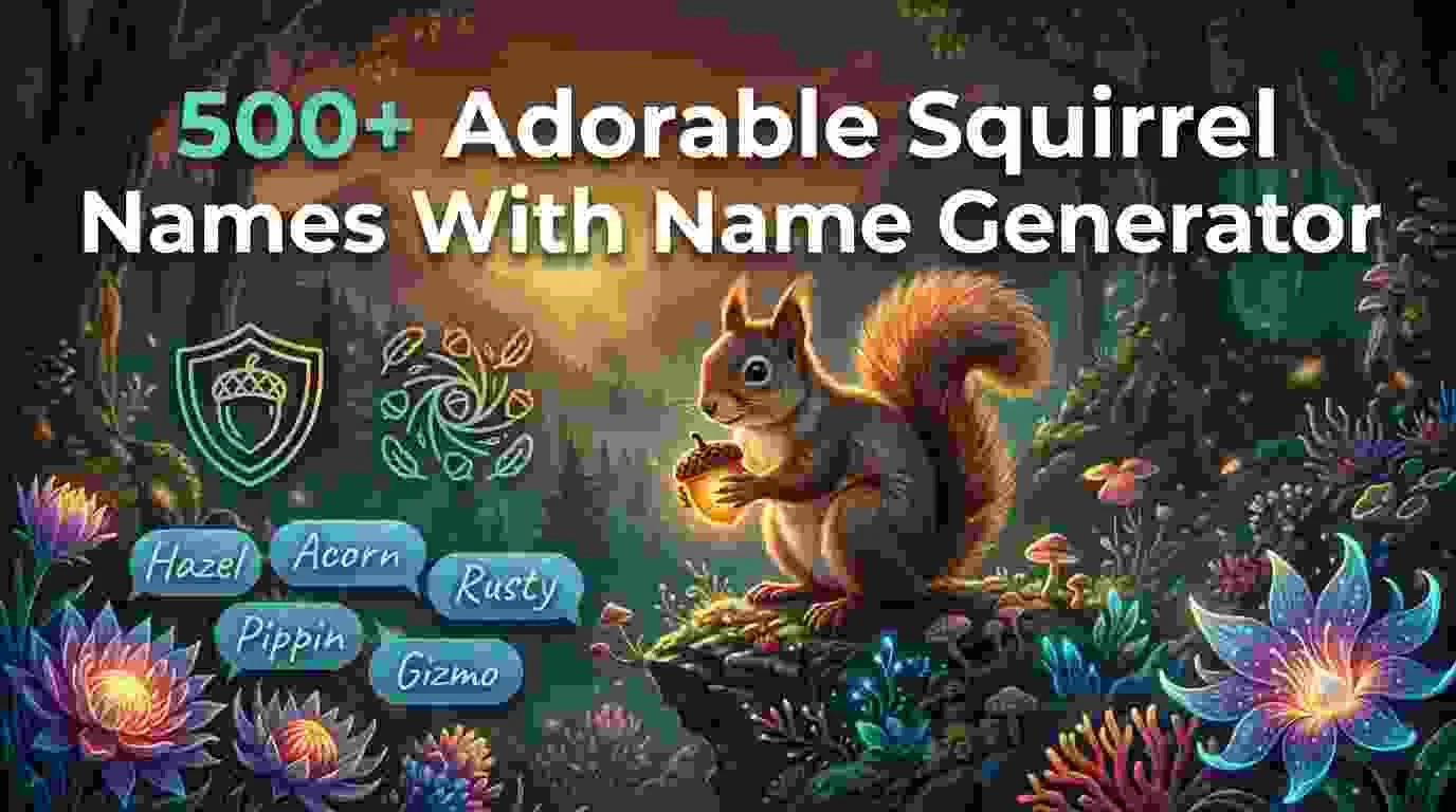 Adorable Squirrel Names With Name Generator
