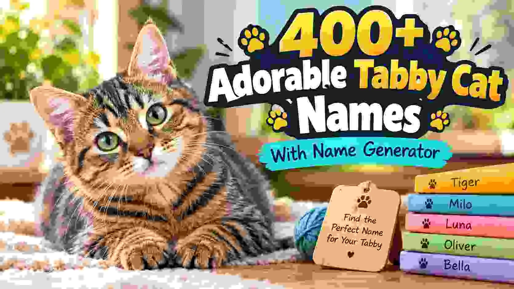 Adorable Tabby Cat Names With Name Generator