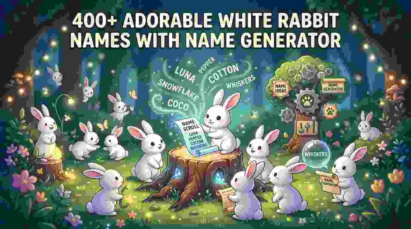 Adorable White Rabbit Names With Name Generator
