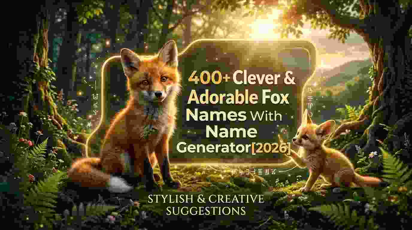 Clever & Adorable Fox Names With Name Generator
