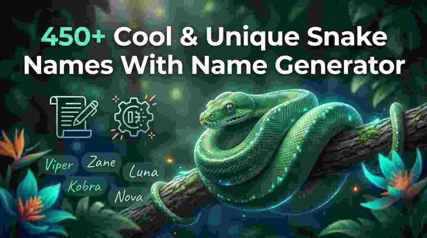 Cool & Unique Snake Names With Name Generator