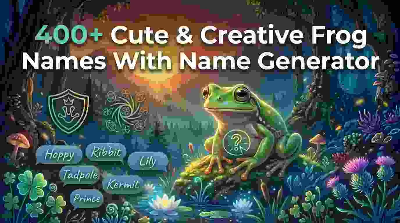 Cute & Creative Frog Names With Name Generator
