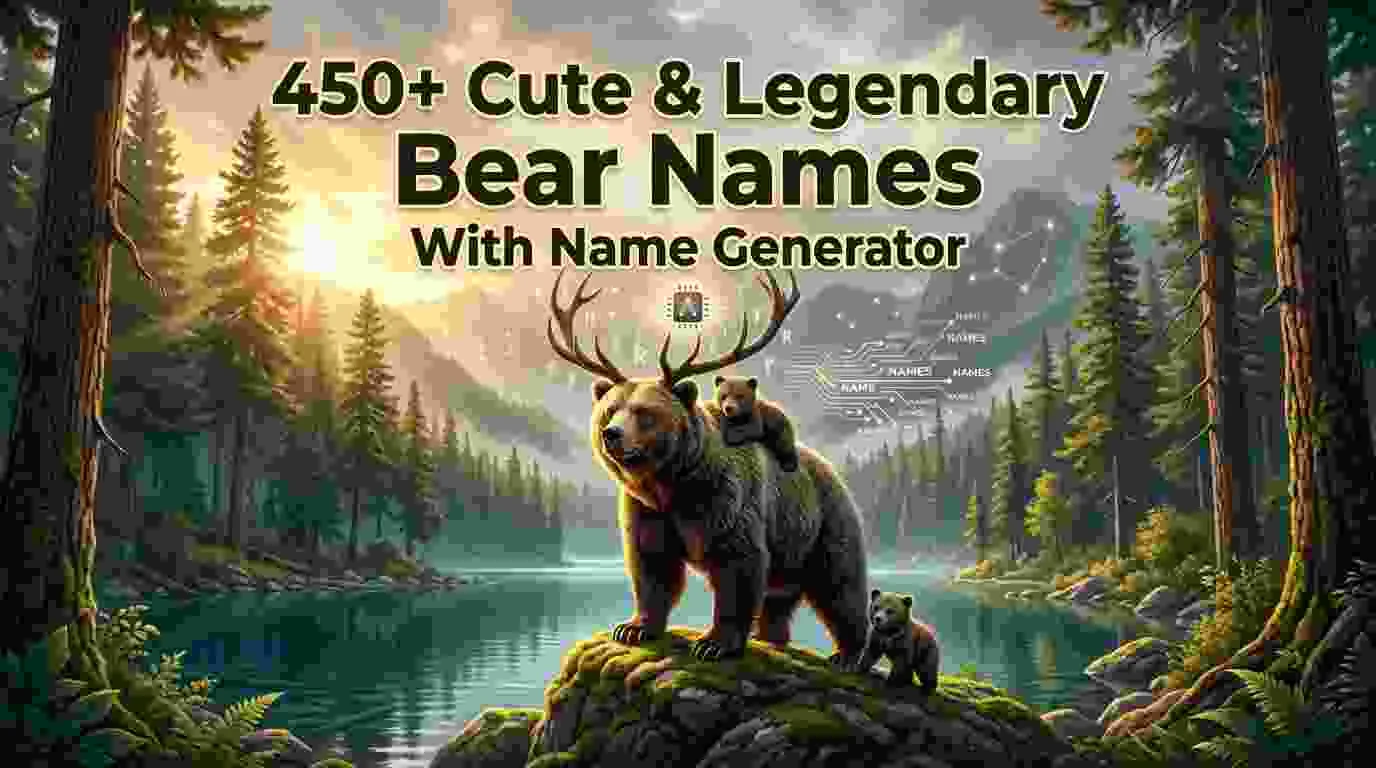 Cute & Legendary Bear Names With Name Generator