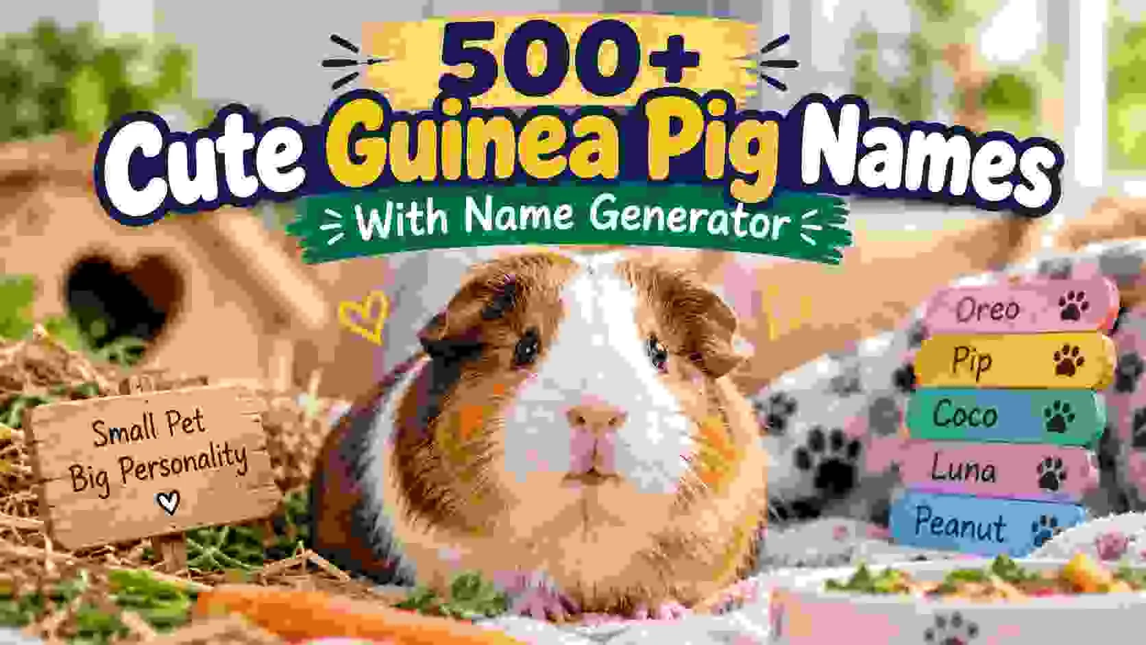 Cute Guinea Pig Names With a Name Generator
