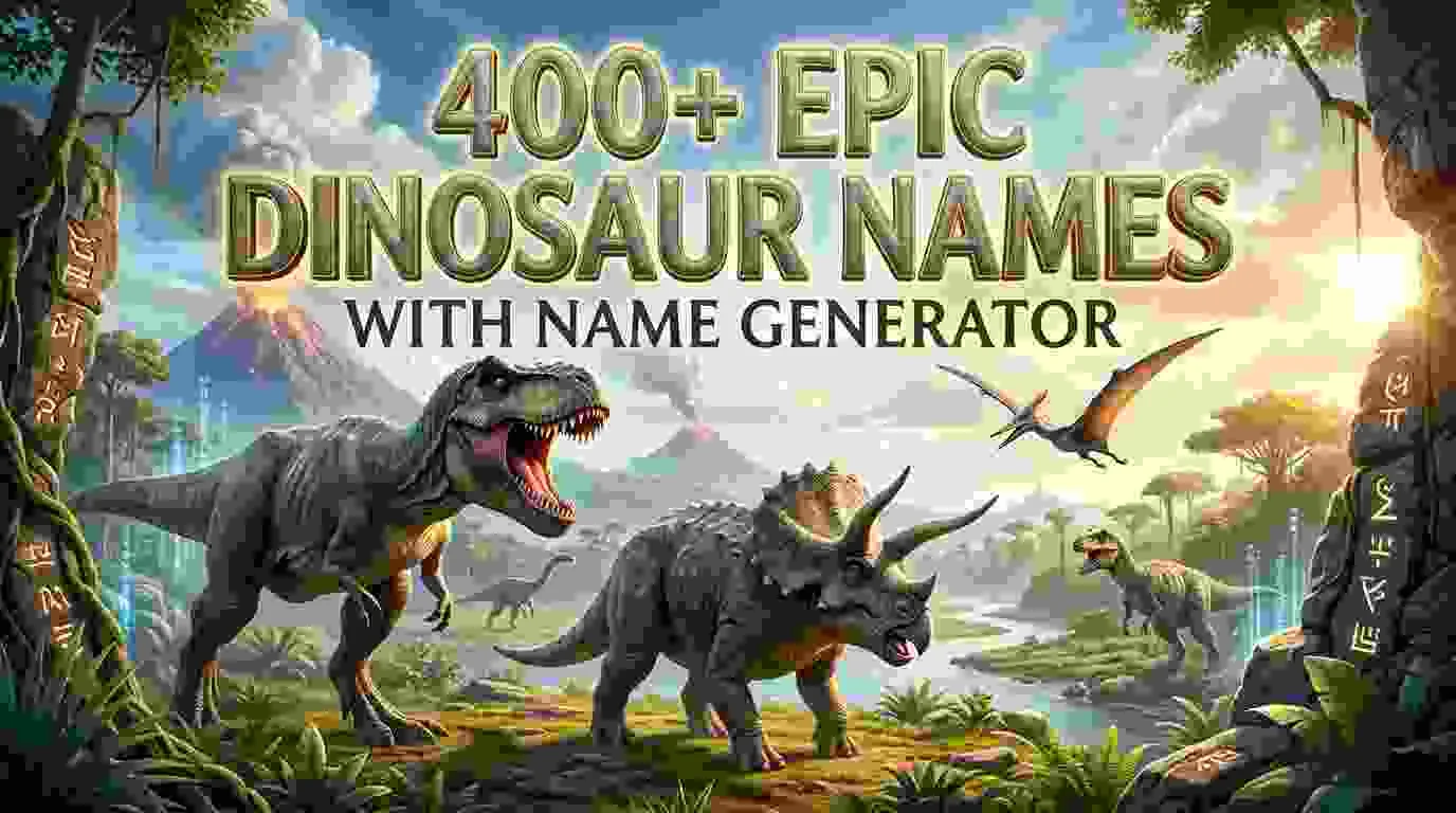 Epic Dinosaur Names With Name Generator
