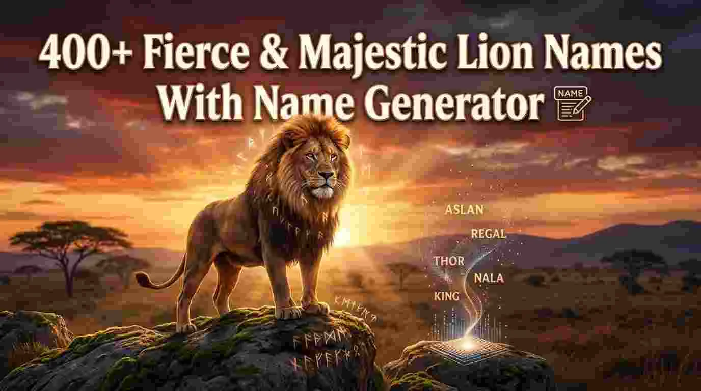 Fierce & Majestic Lion Names With Name Generator