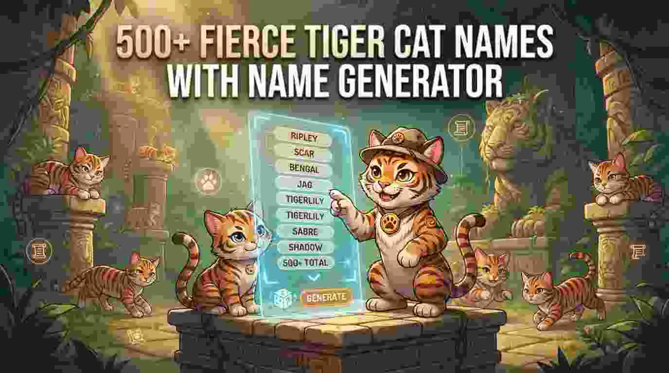 Fierce Tiger Cat Names With Name Generator