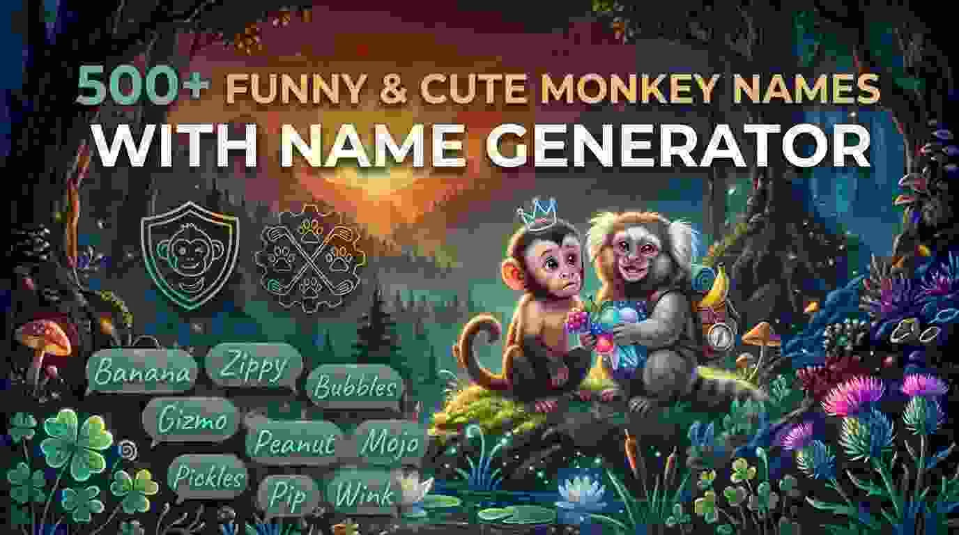 Funny & Cute Monkey Names With Name Generator