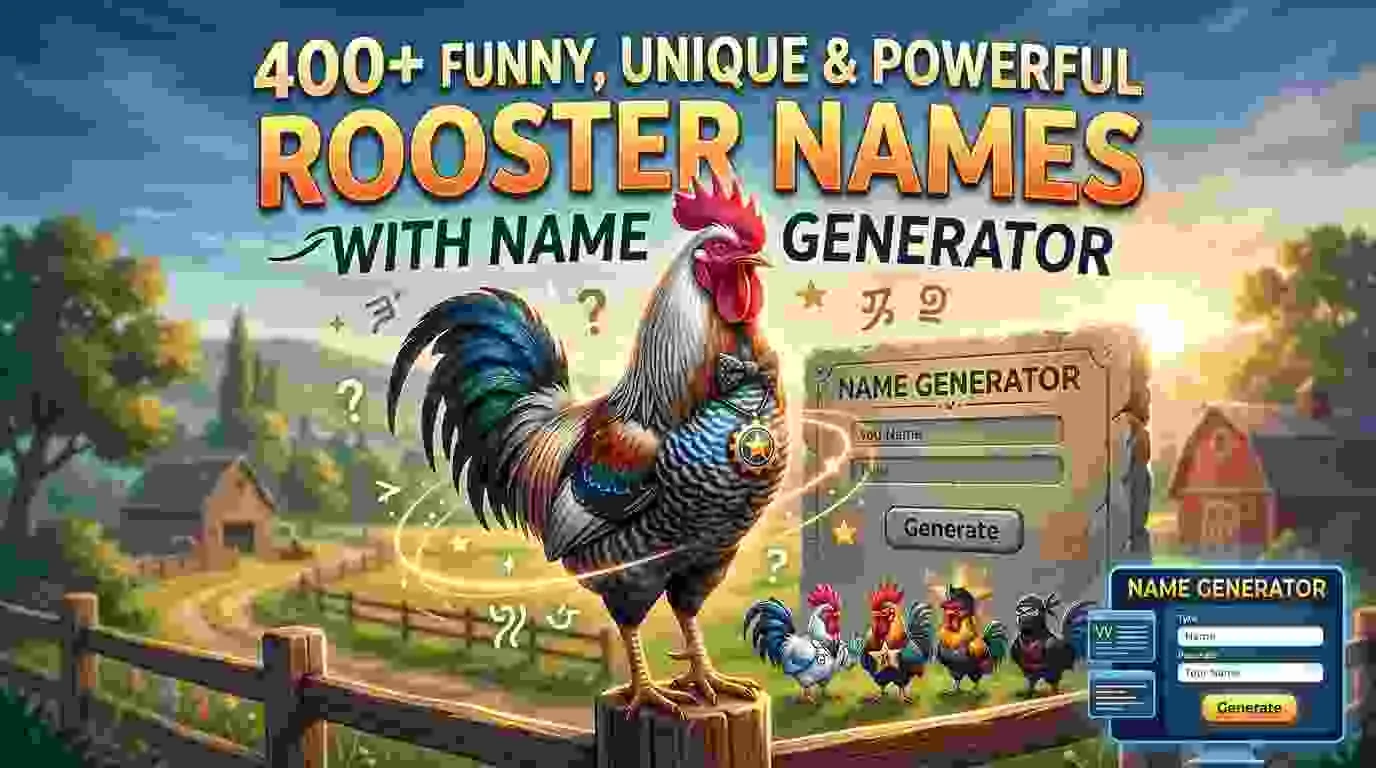 Funny, Unique & Powerful Rooster Names With Name Generator