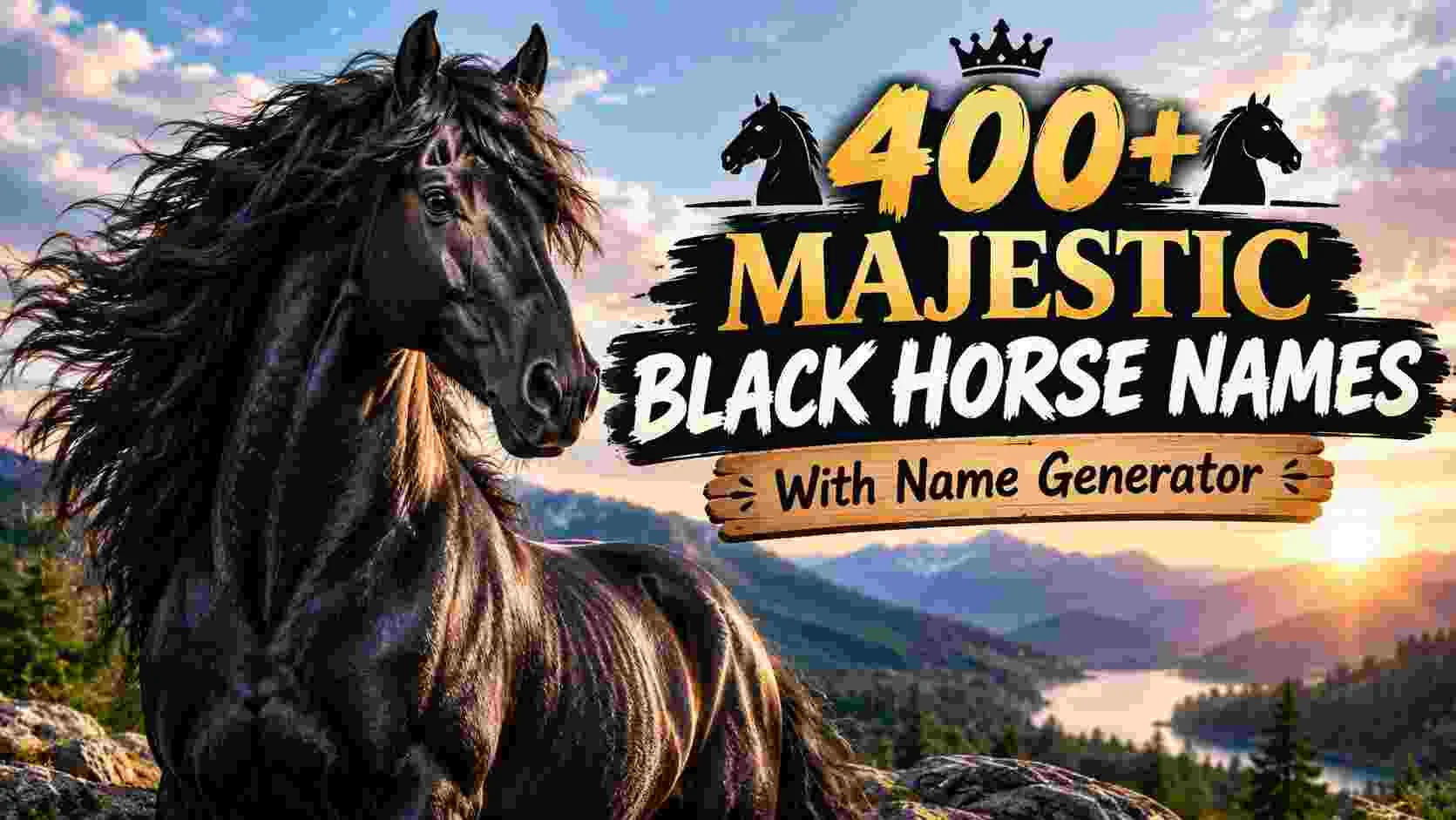 Majestic Black Horse Names With Name Generator