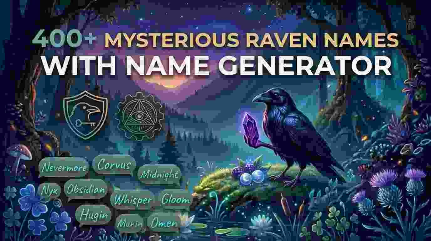 Mysterious Raven Names With Name Generator