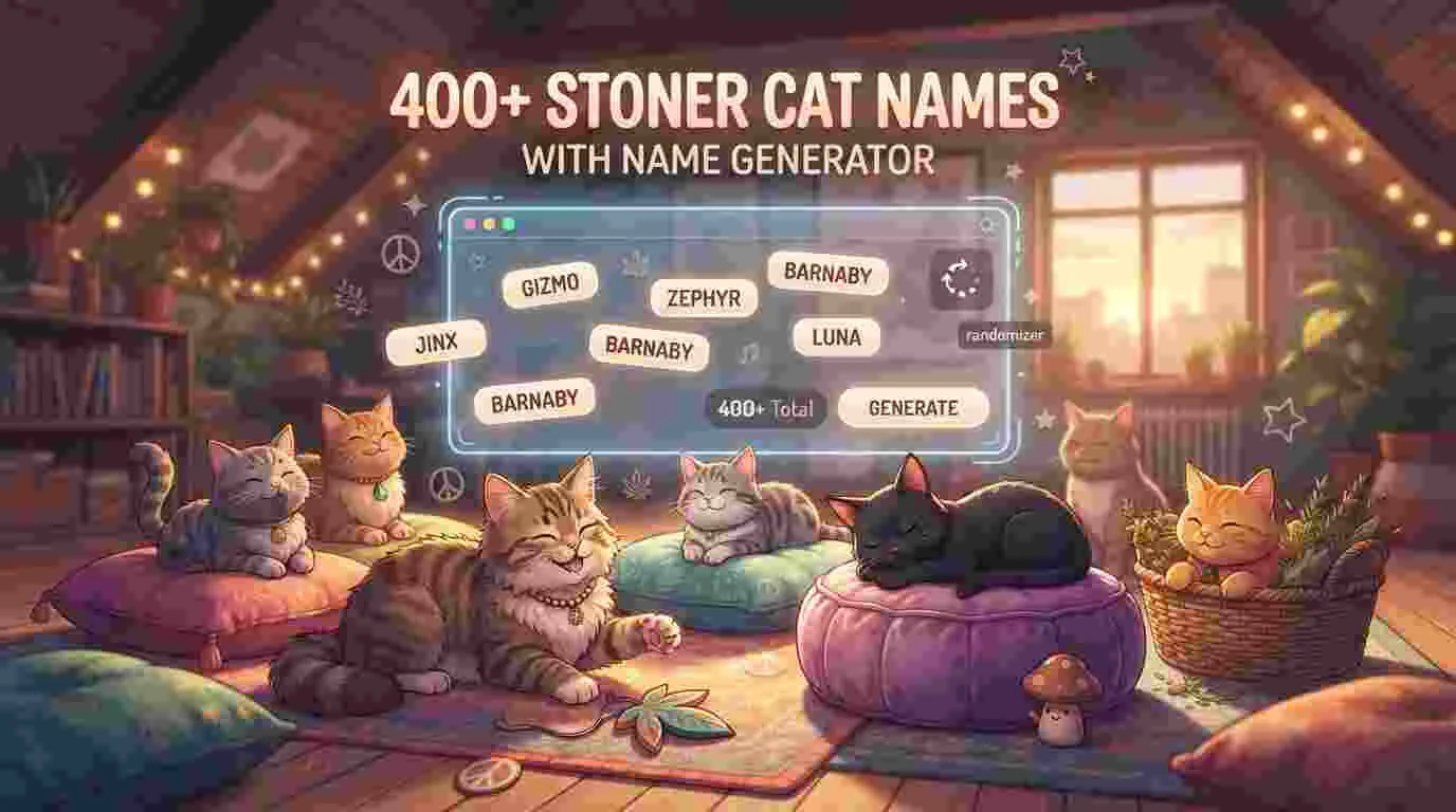 Stoner Cat Names With Name Generator