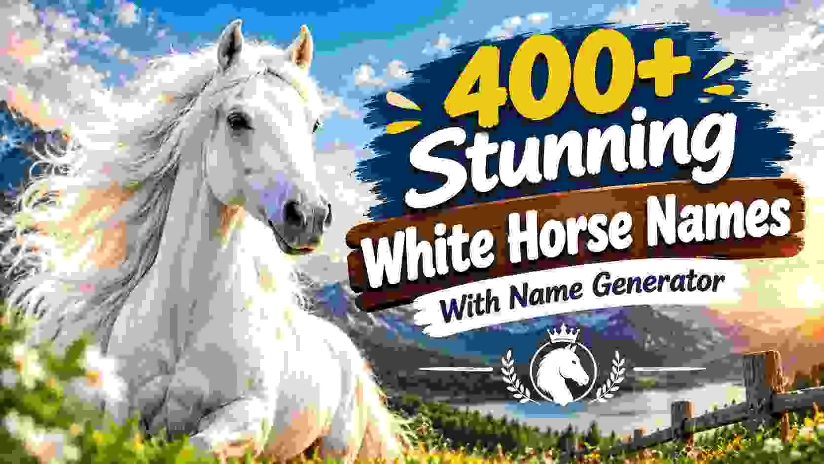 Stunning White Horse Names With Name Generator